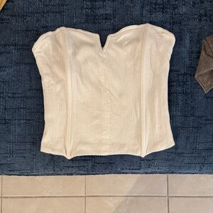 Strapless corset style Anthropologie top